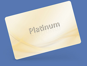 Дисконтная карта «Platinum», лицевая сторона